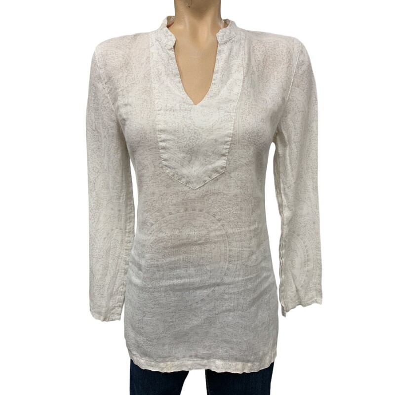 Cynthia Rowley 100% Linen, White, Size: M