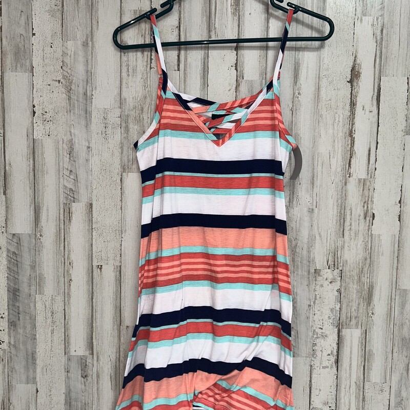 M Peach/Blue Stripe Tank