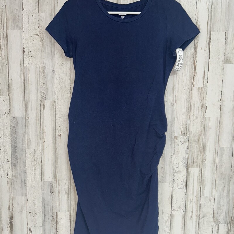 M Navy Fitted Tshirt Dres