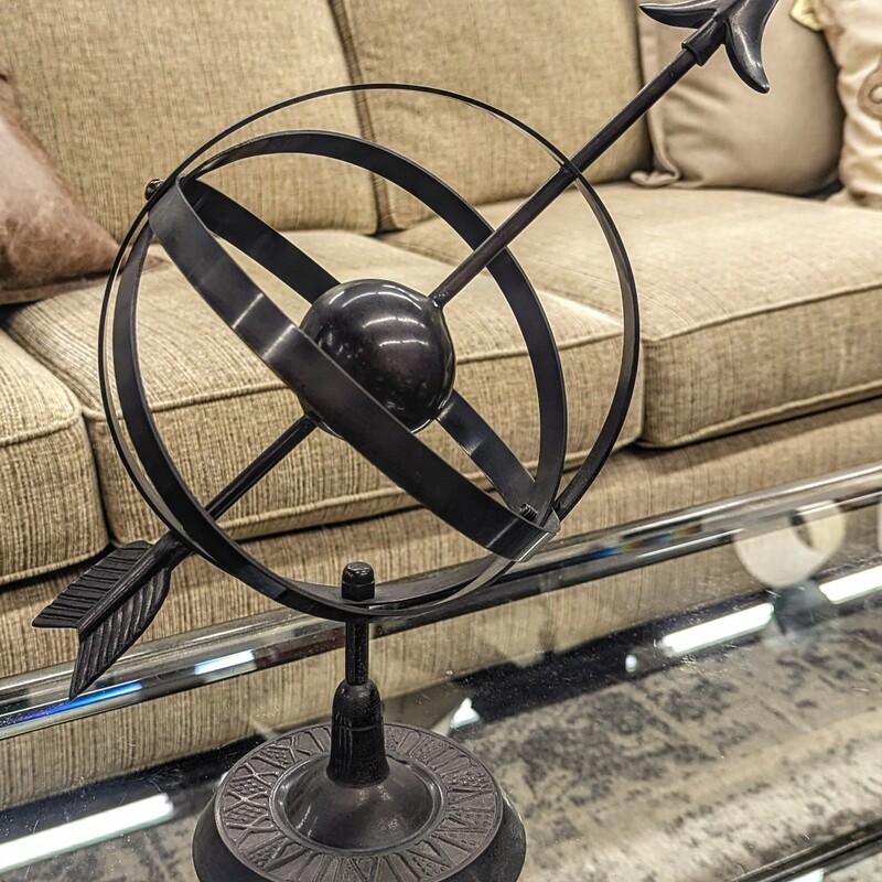 Iron Armillary Sphere on Stand
Dark Brown Size: 17 x 14H