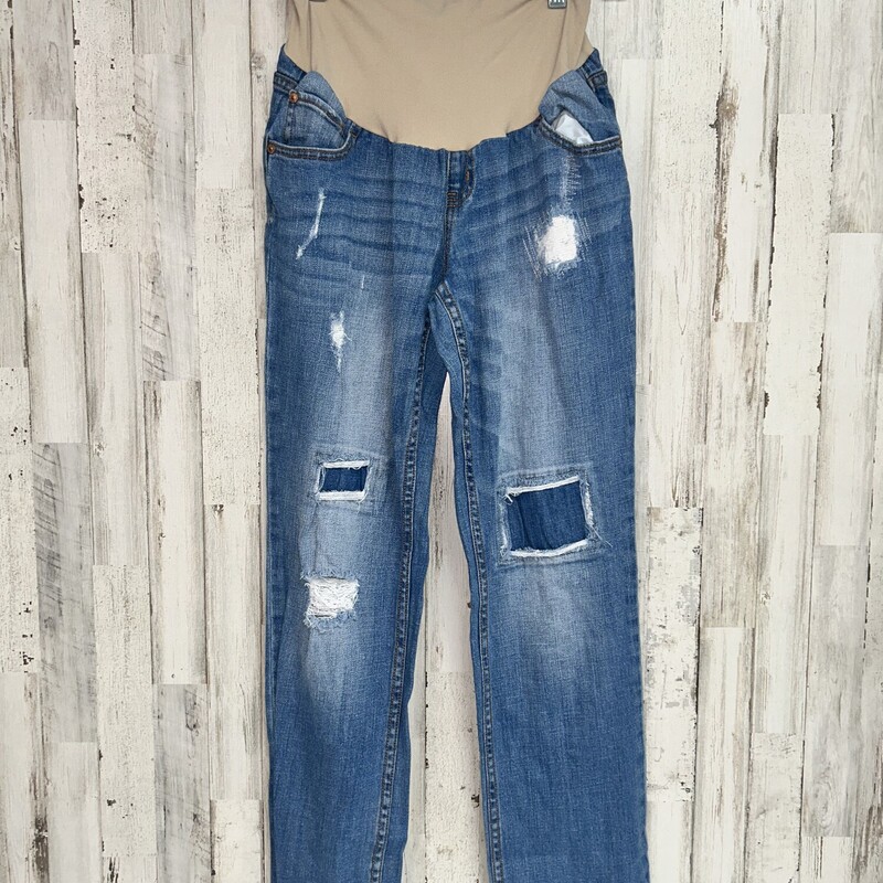 M Distressed Maternity Je