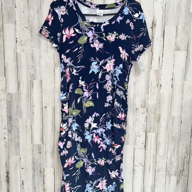 M Navy Floral Maternity D