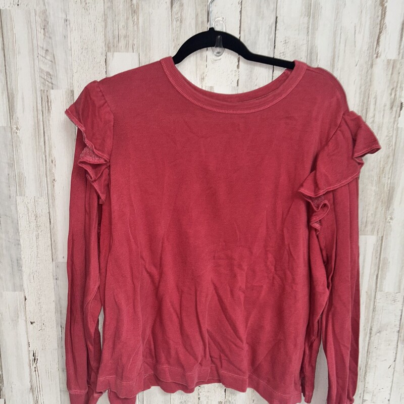 XL Red Ruffled Sweatshirt