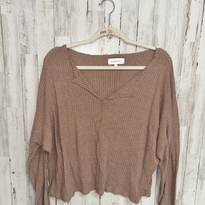 S/M Brown Waffle Top