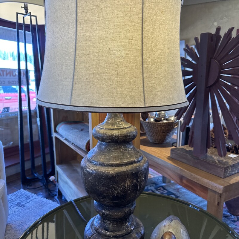 Wood Base Lamp