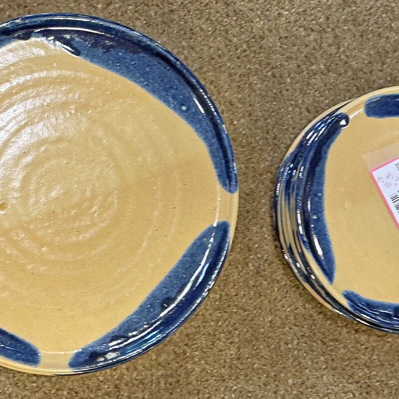 16 Handmade Pottery Plates
by Old Kelly Tavern Potters, NH
8 @ 7 In Round
8 @ 10 In Round