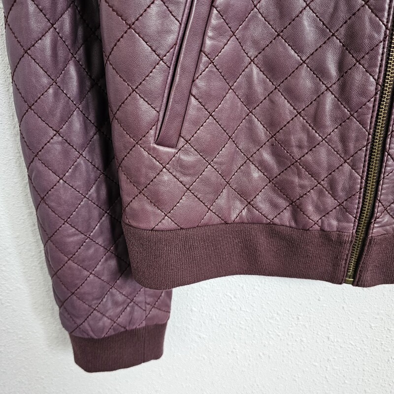 Halogen Leather, Eggplant, Size: L/NWT