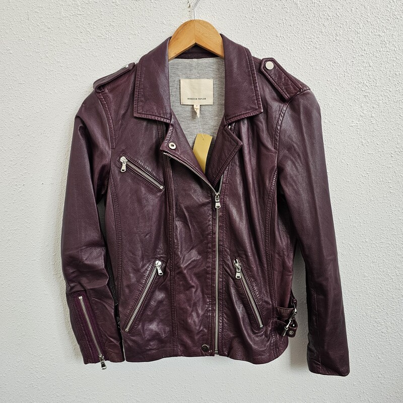 Rebecca Taylor Leather, Purple, Size: 2