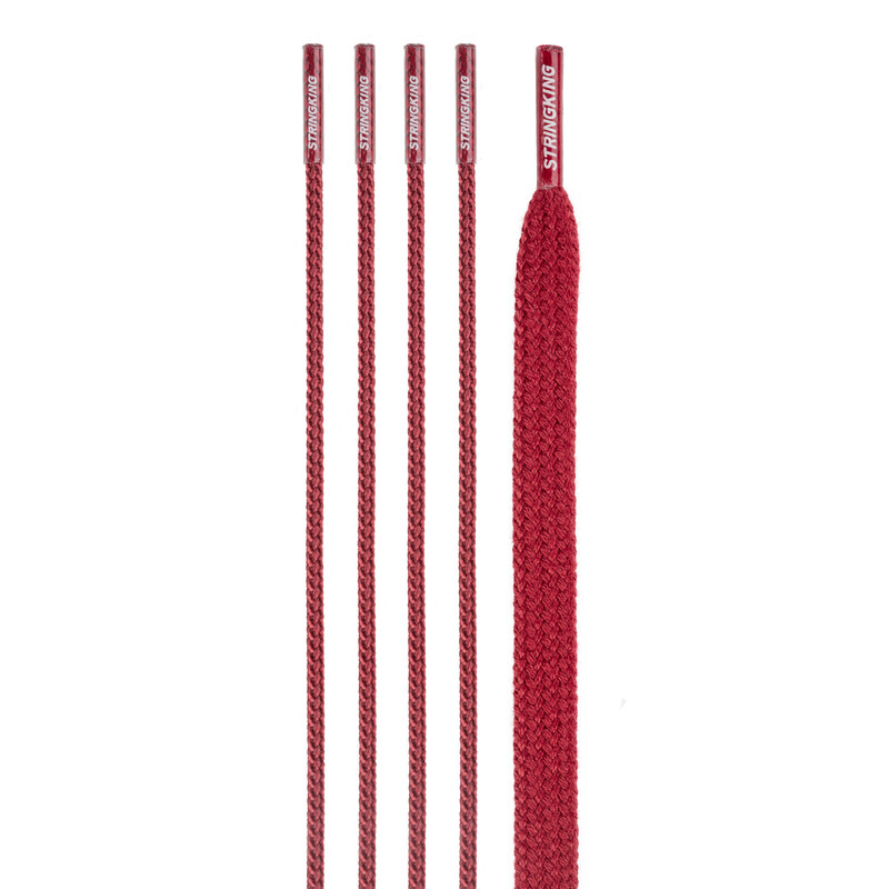 Strings Pack
Part 1 of 2. Strings only.
Includes Sidewall String (x4), Bottom Lace (x1)
Color: Maroon
Mens

StringKing Strings are twice as durable, 20% lighter, and a pure joy to string with. This means that you will restring your stick less, play faster, and generally be a happier person.