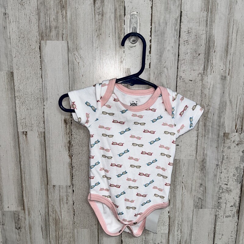 3/6M Glasses Print Onesie