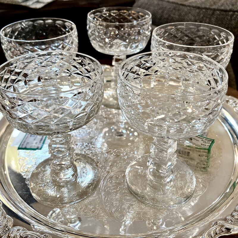 Stemware Compotes Crystal, Clear, Set Of 5