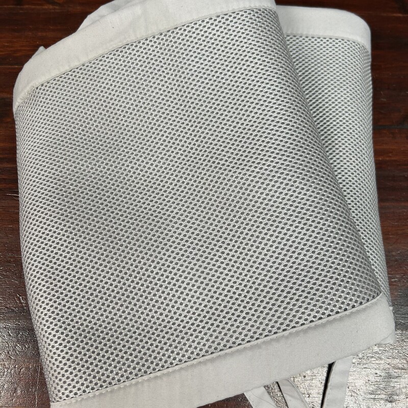 Grey Mesh Crib Lining