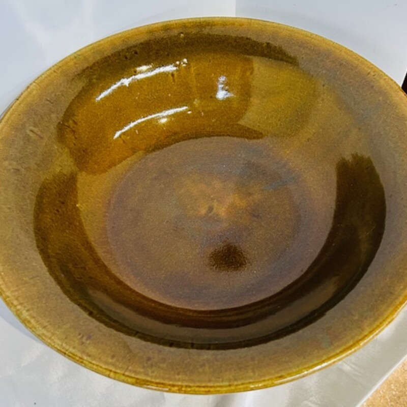 Large Crackled Pottery Bowl
Brown Size: 17 x 4H