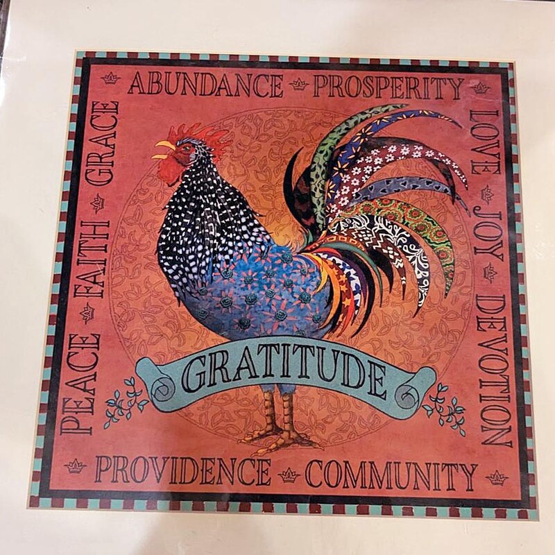 Gratitude Rooster Print