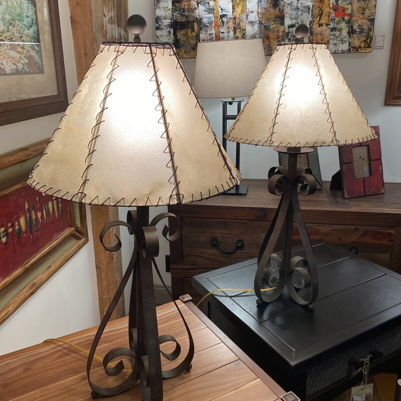 Iron Scroll Lamps