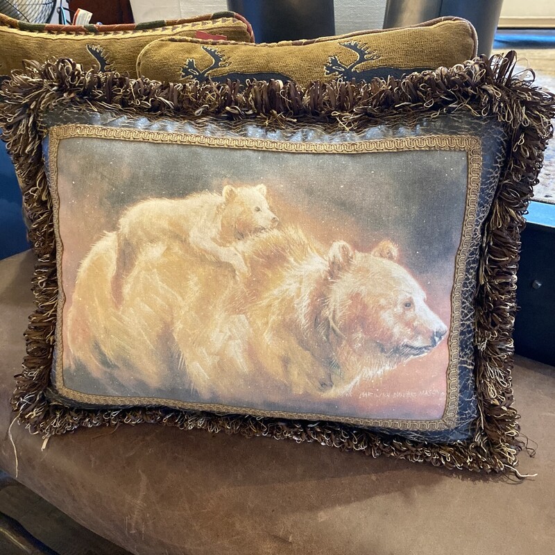 Leather Bear Pillow

Size: 21Lx14H