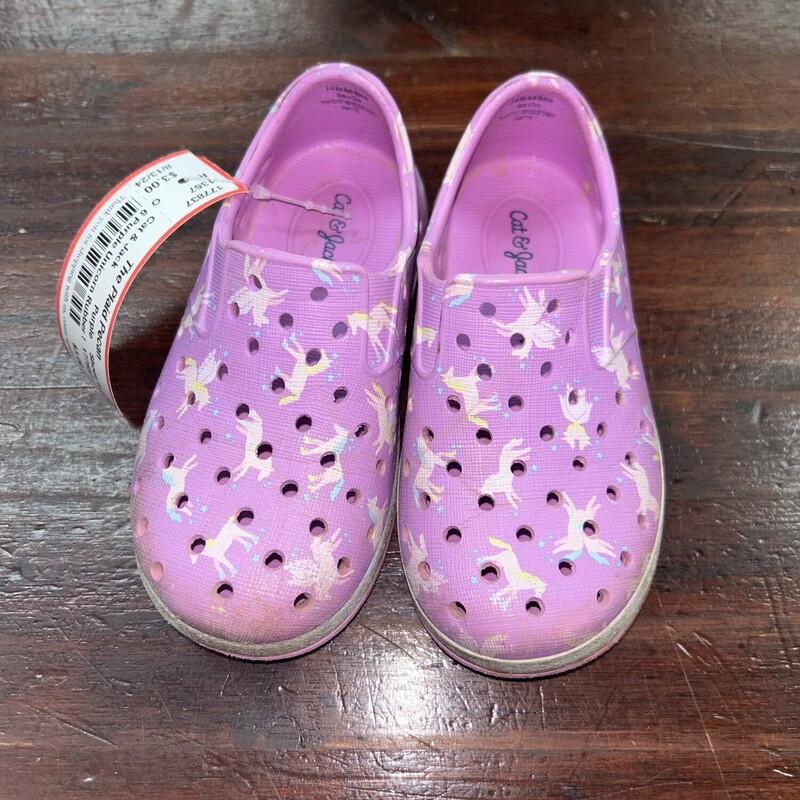 6 Purple Unicorn Rubber S, Purple, Size: Shoes 6