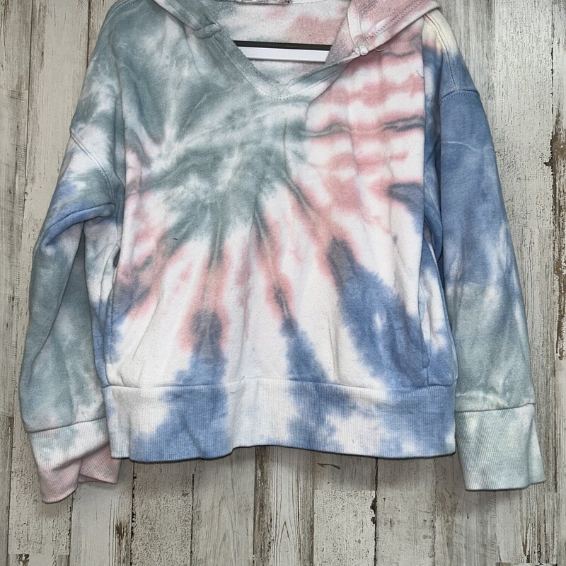 7/8 Blue Tie Dye Hoodie, Blue, Size: Girl 7/8