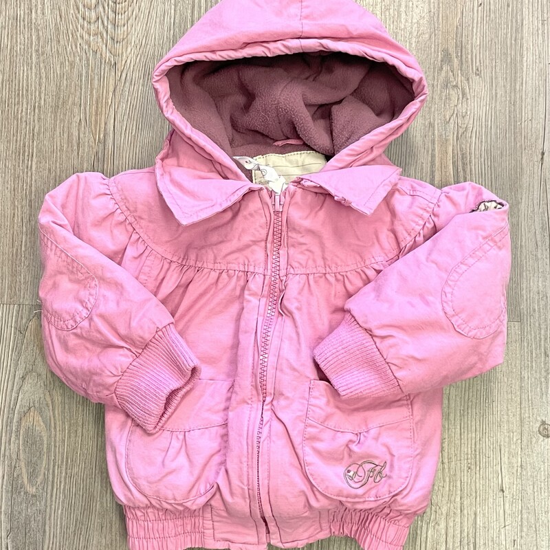 Fox Winter Jacket, Pink, Size: 12-18M