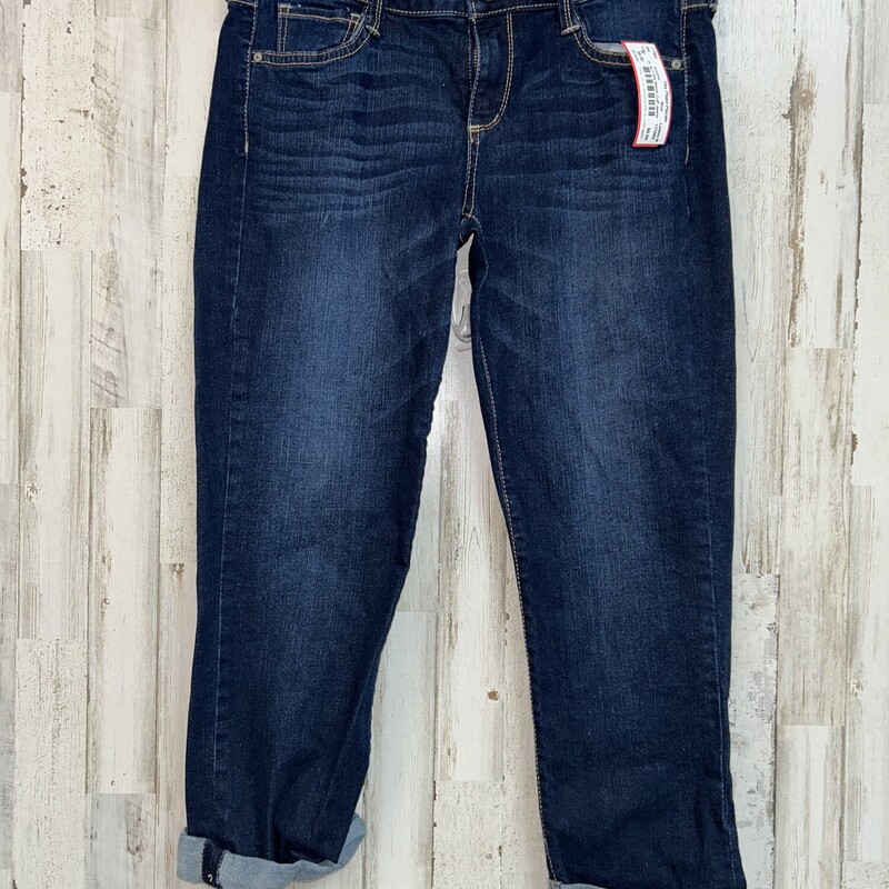 Sz7 Drk Wash Cuff Jeans, Blue, Size: Ladies M