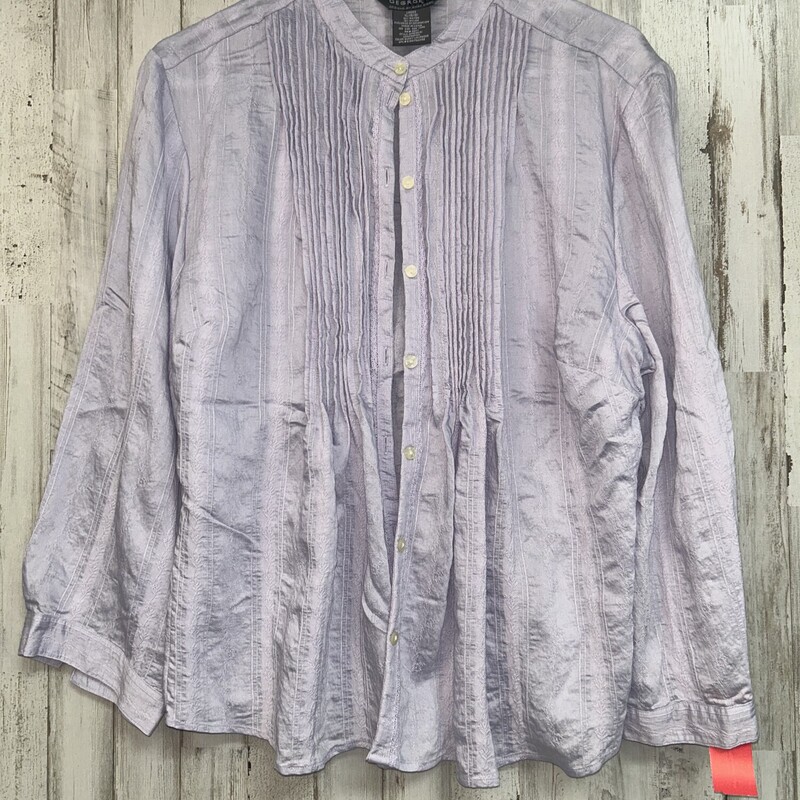 XL Lilac Printed Button U, Purple, Size: Ladies XL