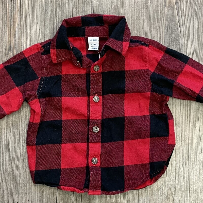 Old Navy Shirt, Red, Size: 3-6M