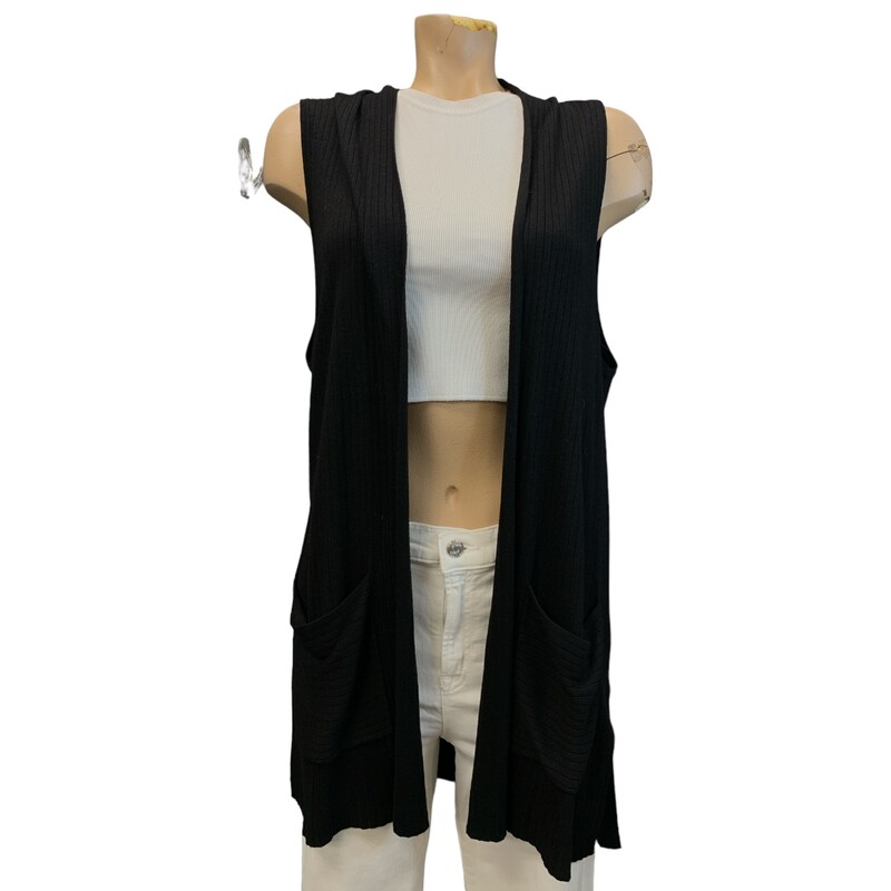 Laura Cardigan Slvlss, Black, Size: XL