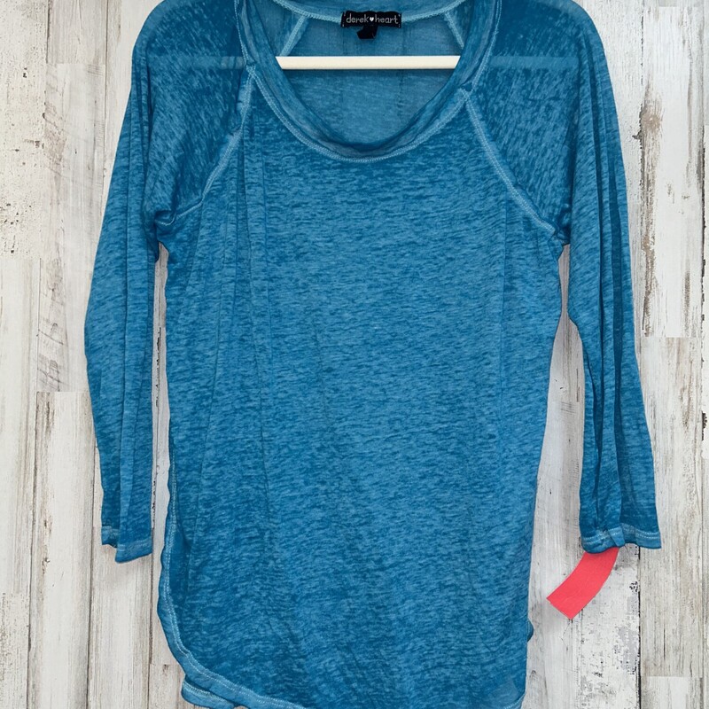 L Blue Sheer Longsleeve T