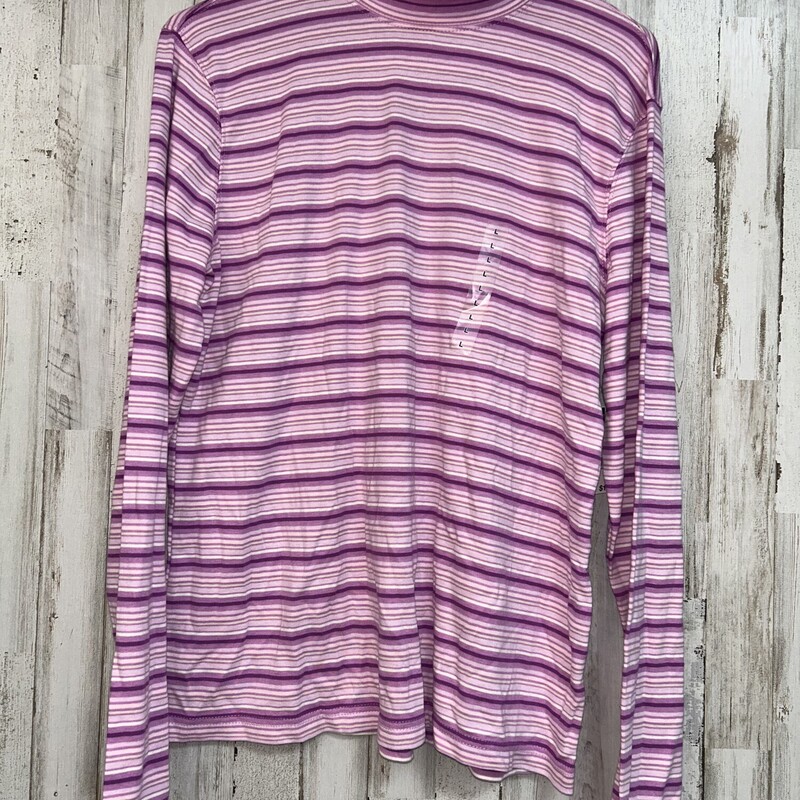 L Purple Stripe Turtlenec, Purple, Size: Ladies L