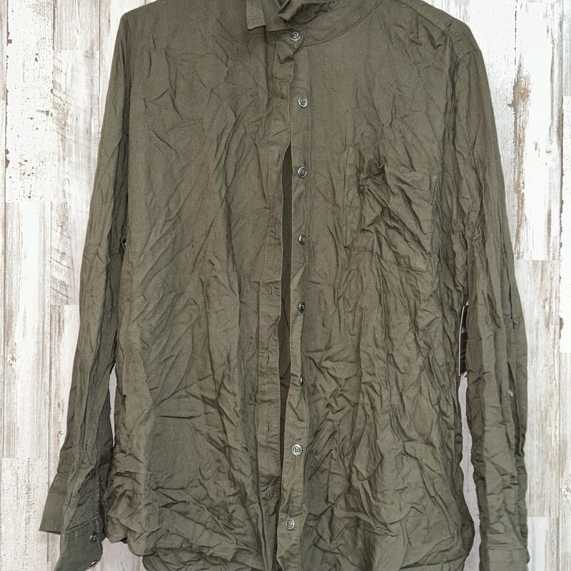 NEW XL Drk Olive Button U, Green, Size: Ladies XL