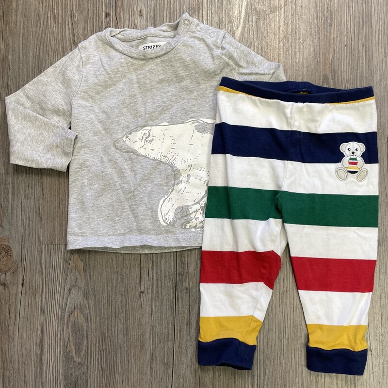 HBC Clothing 2pc Set, Multi, Size: 6-12M