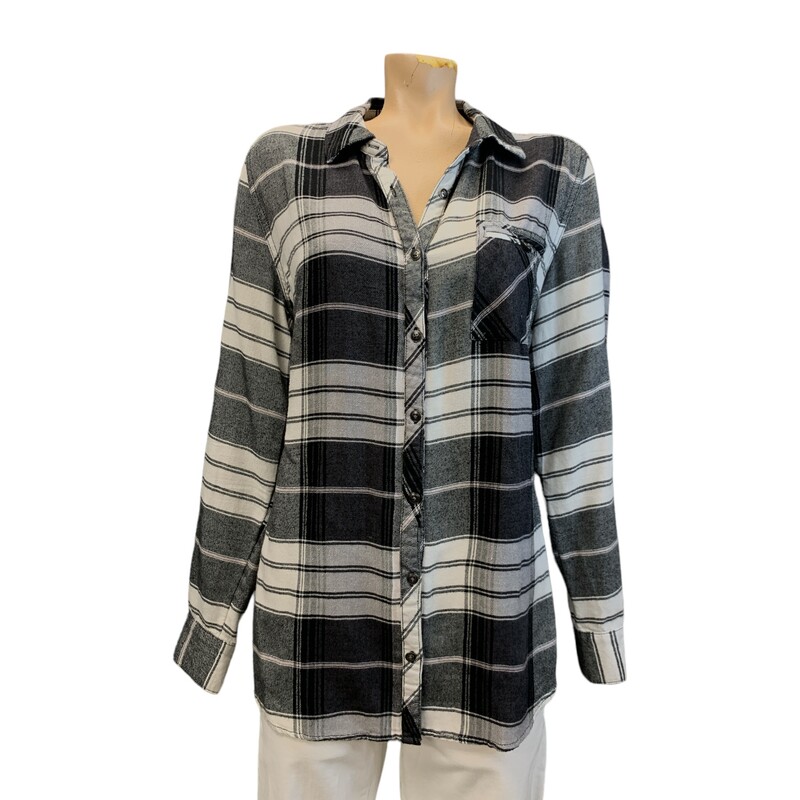 Maurices Plaid, Blk/wht, Size: L