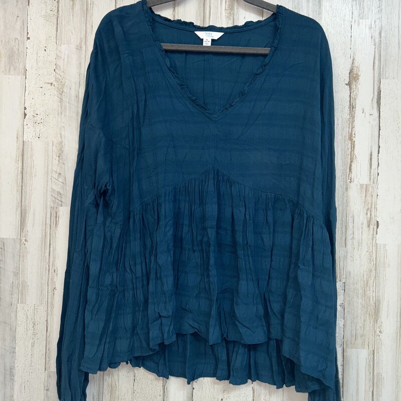 XL Drk Teal Babydoll Top