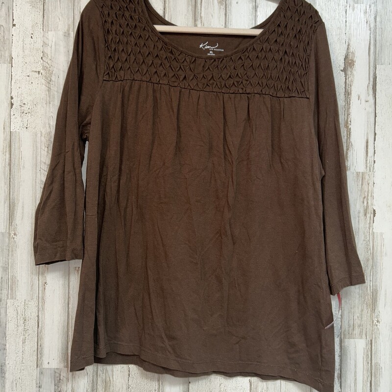 XL Brown Smock Top