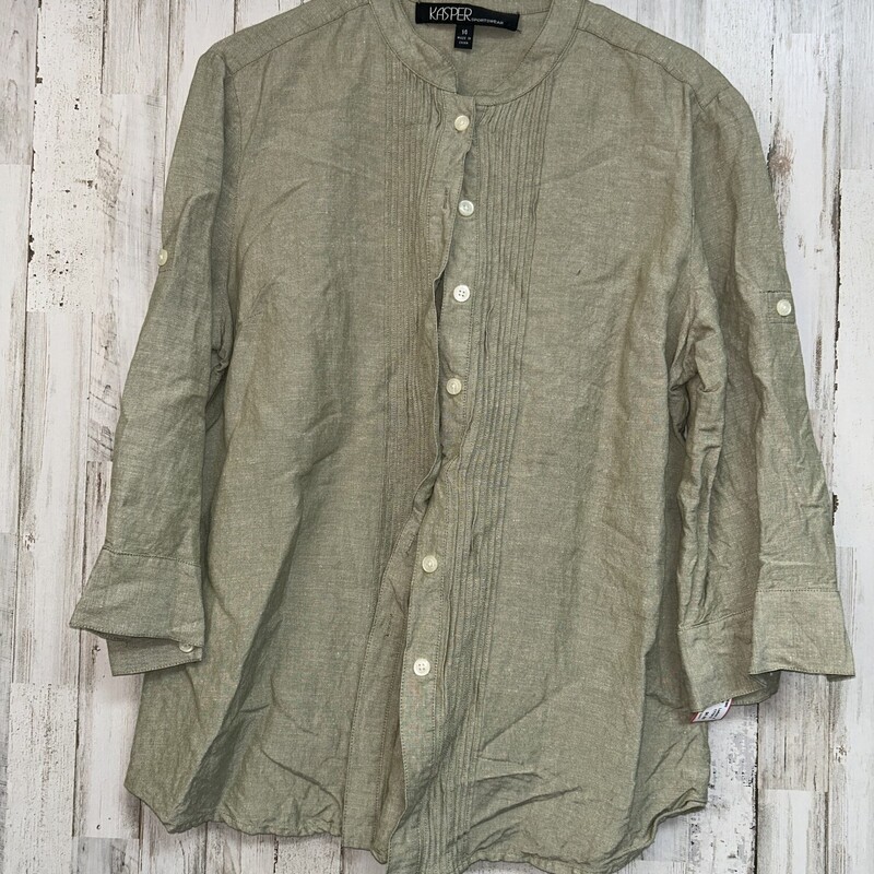 Sz14 Green Button Up