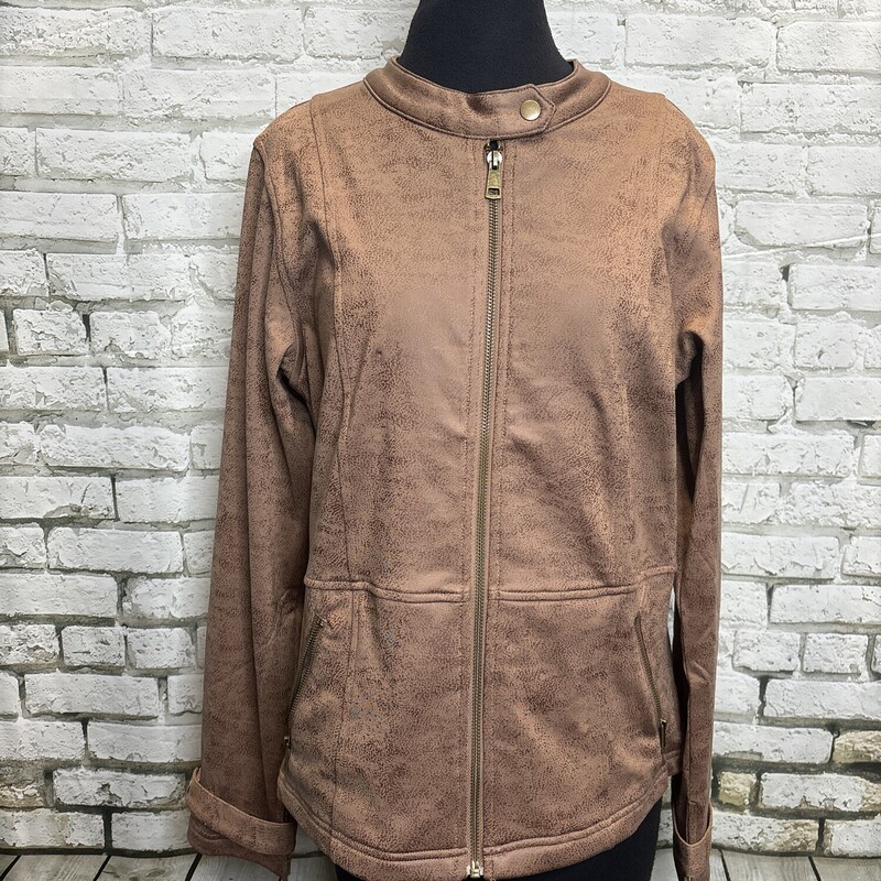 Grace & Lace Cafe Racer, Tan Faux, Size: Large