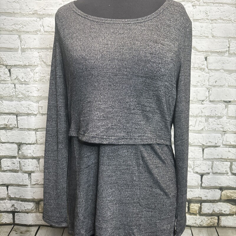 Bearsland Nursing Top, Dk Grey, Size: Medium