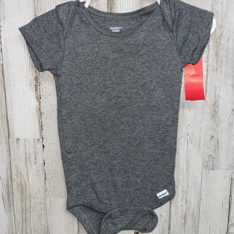 12M Drk Grey Onesie, Grey, Size: Boy 12-24m