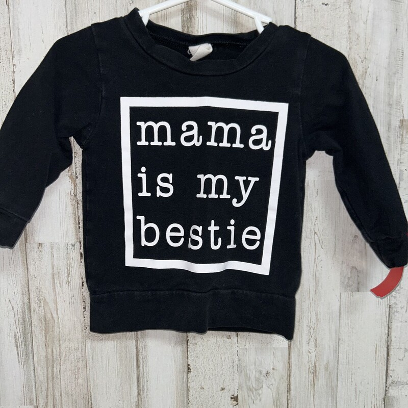 12M Mama Is My Bestie Swe, Black, Size: Boy 12-24m