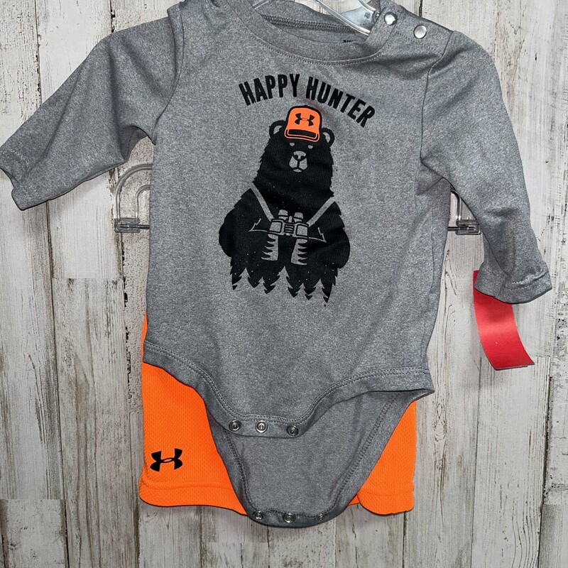 3/6M 2pc Happy Hunter Set, Grey, Size: Boy 0-9m