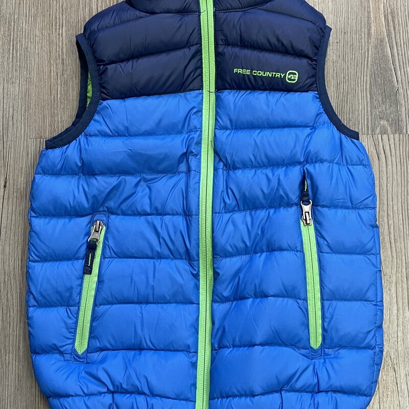 Free Country Puffer Vest, Blue, Size: 6Y