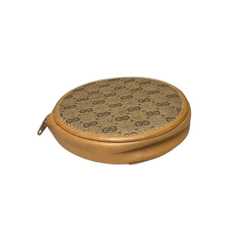 Gucci Round Coin Holder, Brown, Size: OS