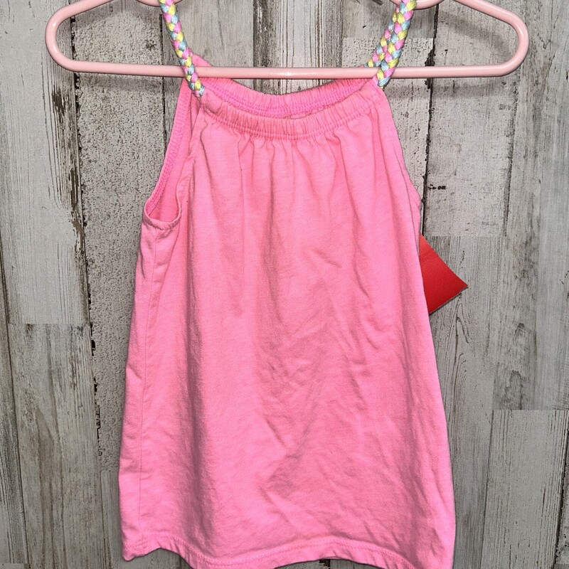 2T Pink Braided Tank