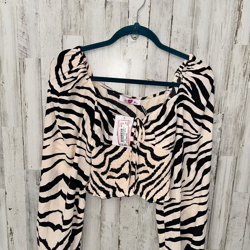 NEW S Pink Zebra Smock To