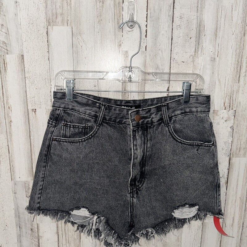 M Black Frayed Shorts