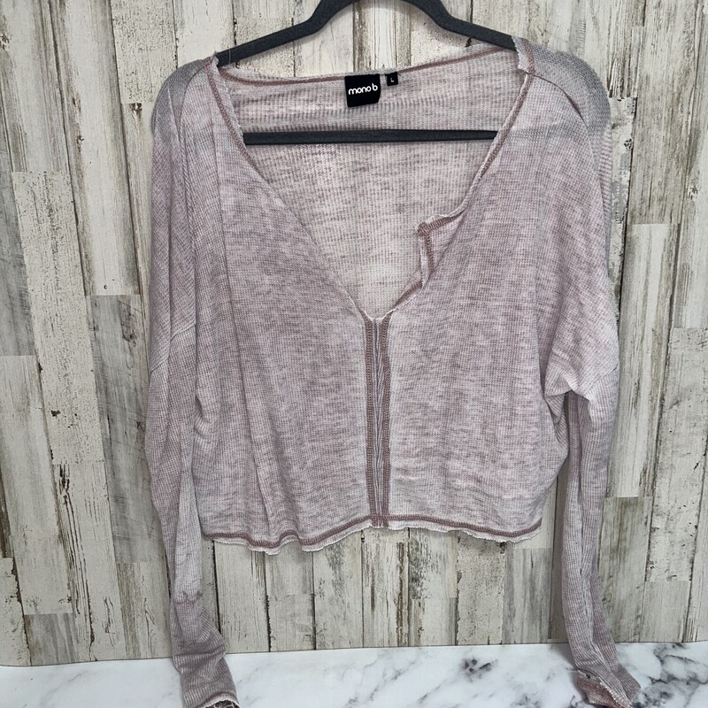 L Pink Light Waffle Top, Pink, Size: Ladies L