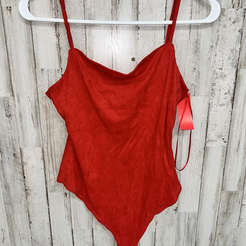 L Red Suede Bodysuit, Red, Size: Ladies L