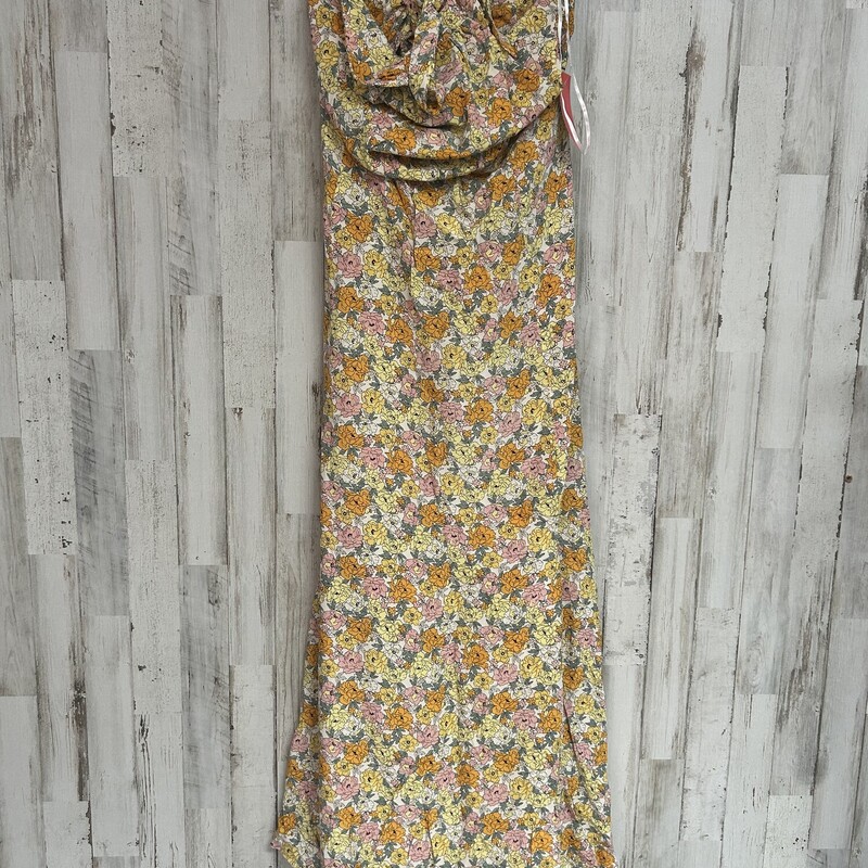 NEW Sz14 Yellow Floral Dr