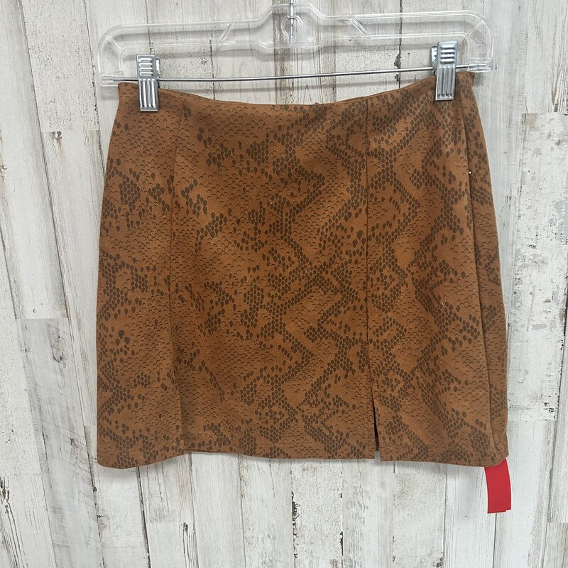 XS Tan Printed Skirt, Tan, Size: Ladies XS