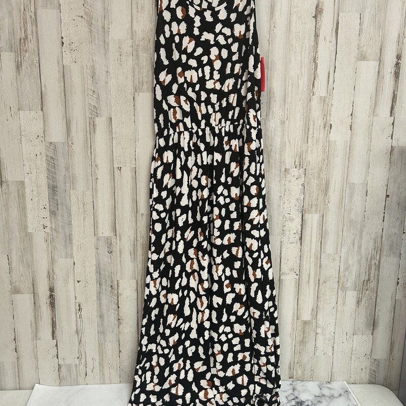 S Black Spotted Maxi Dres